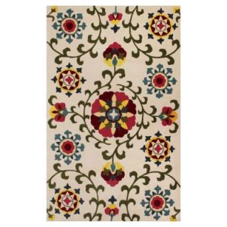 Kas Rugs Modern Tiles Ivory 3 ft. 3 in. x 5 ft. 3 in. Area Rug BAI286833X53