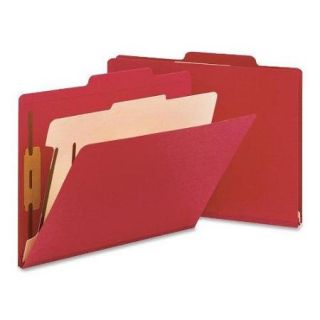 Smead 13703 Red Classification File Folders   Letter   8.50" Width X 11" Length Sheet Size   2" Expansion   2" Folder Fastener Capacity   2/5 Tab Cut   Right Tab Location   1 Dividers   18 (13703_40)