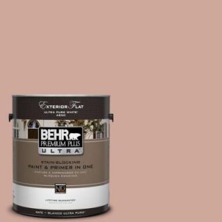 BEHR Premium Plus Ultra 1 Gal. #PPU2 8 Pink Ginger Flat Exterior Paint 485401