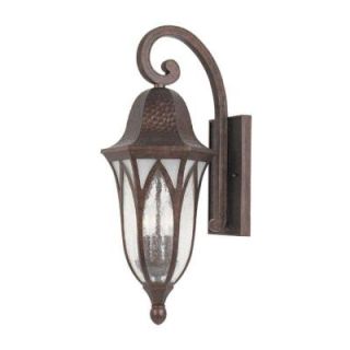 Designers Fountain Charleston 3 Light Burnished Antique Copper Outdoor Wall Mount Lantern 20621 BAC