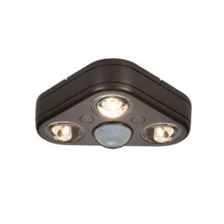 All Pro Revolve 270° Bronze Motion Activated Outdoor LED Triple Head Security Flood Light (5000K) REV32750M