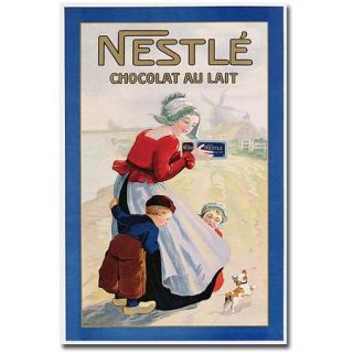 Trademark Art "Nestle Cocolate au Lait" Canvas Wall Art