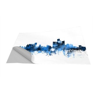 Detroit Michigan Skyline Wall Mural by Americanflat
