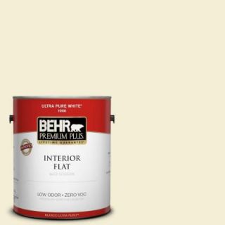 BEHR Premium Plus 1 gal. #W B 320 White Corn Zero VOC Flat Interior Paint 105001