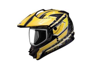 Gmax GM11S Nova Dual Sport Helmet Black/Yellow/White 2XL