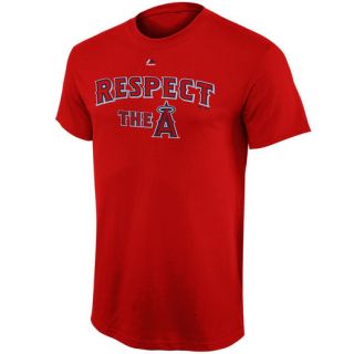 Majestic Los Angeles Angels of Anaheim Red Respect The T Shirt