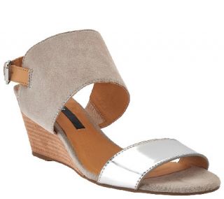 Kensie Double Strap Wedges w/ Adj. Ankle Strap   Svora —