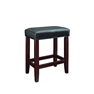 Powell Furniture Croc Faux Leather Hardwood Counter Stool Black