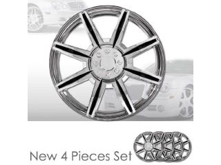 15" 8 Spikes Chrome Finished Hubcap Covers Brand New Set of 4 Pieces 15 Inch Rim Cover 541