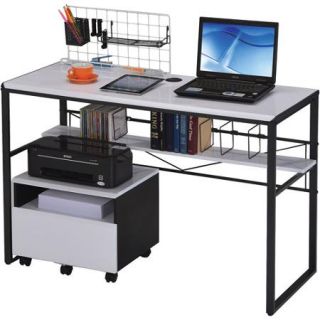 Ellis Student Computer Desk, Black and White