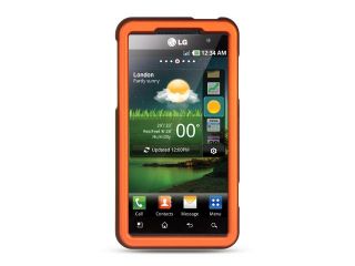 LG Thrill 4G Orange Crystal Rubberized Case