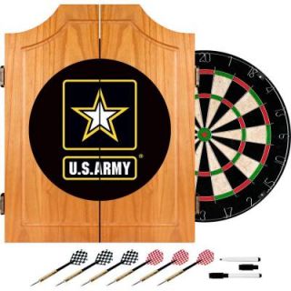 Trademark U.S. Army Wood Finish Dart Cabinet Set ARMY7000