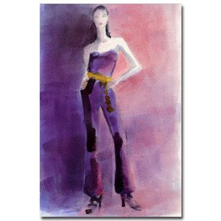 Beverly Brown Purple Jumpsuit Canvas Art