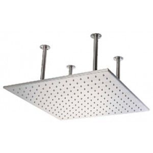 Alfi Brand LED5014 BSS LED5014 20" Square Brushed Solid Stainless Steel Multi Color LED Rain Shower Head
