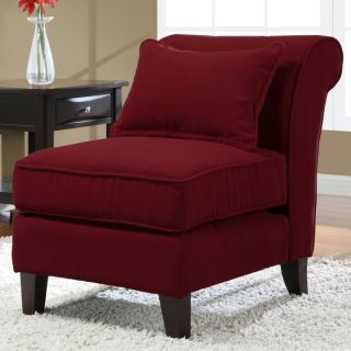 Slipper Red Fabric Armless Chair  ™ Shopping   Great Deals