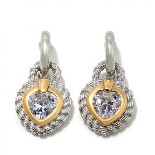 Emma Skye Jewelry Designs 2 Tone Rope Textured "Heart" Earrings   7438822