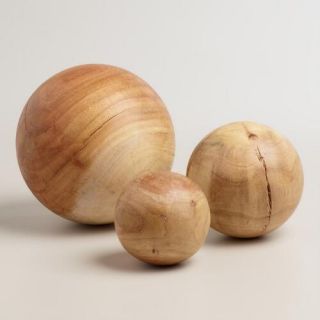 Wood Sphere Decor