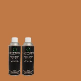 Hedrix 11 oz. Match of 2B18 6 Cinnamon Stick Flat Custom Spray Paint (2 Pack) F02 2B18 6