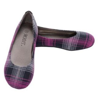 Modit Pink Flannel Plaid Girls Dress Shoes 3 Kids