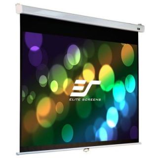 Elite Screens 84 in. Manual Fiber Glass Backed Slow Retract Projection Screen M84VSR Pro