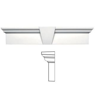 Builders Edge 9 in. x 43 5/8 in. Flat Panel Window Header with Keystone in 117 Bright White 060010943117