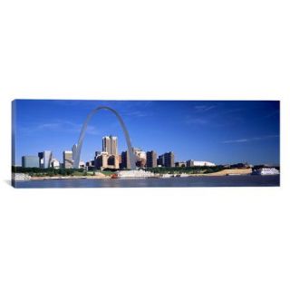 iCanvas Panoramic Skyline Gateway Arch St. Louis MO Photographic Print on Canvas