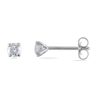 14k Gold 1/4ct TDW Diamond Round Solitaire Classic Stud Earrings (G H
