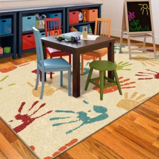 Orian Handprints Fun Kids' Area Rug