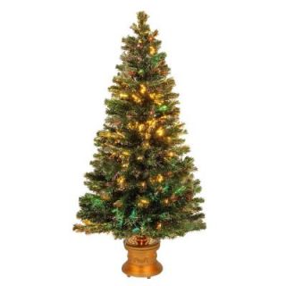 National Tree Company 5 ft. Fiber Optic Fireworks Evergreen Artificial Christmas Tree SZEX7 100 60