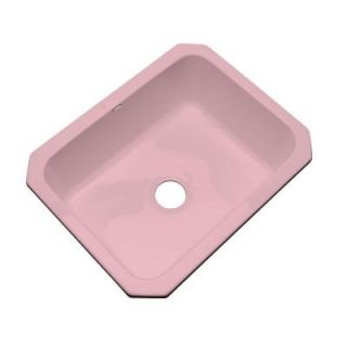 Thermocast Inverness Undermount Acrylic 25 in. Single Bowl Kitchen Sink in Dusty Rose 22062 UM