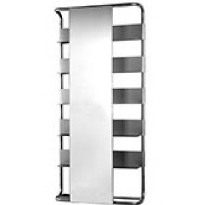 Whitehaus AEA180 33 1/2" Aeri large rectangular wall mount aluminum frame with six shelves and rectangular sliding mirror
  Aluminum