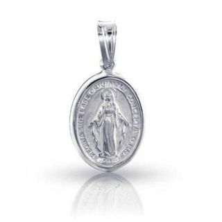 Bling Jewelry 925 Sterling Silver Virgin Mary Miraculous Medal Pendant