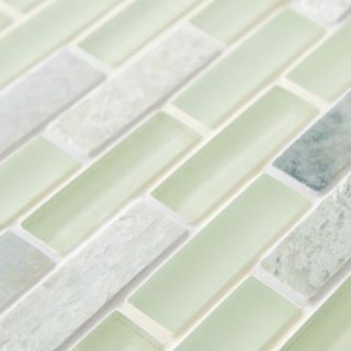 EliteTile Sierra 0.5 x 1.875 Glass & Natural Stone Mosaic Tile in