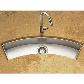 Houzer Contempo 33 x 11.5 Zero Radius Undermount Curved Trough Bar Sink