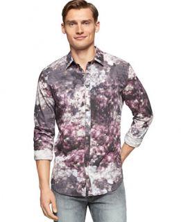 Calvin Klein Jeans Blurred Floral Print Shirt   Casual Button Down