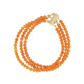 14k Yellow Gold Chinese Jade Rope chain Bracelet