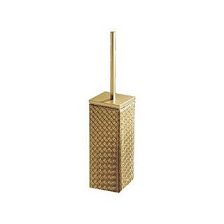 Gedy by Nameeks Marrakech Free Standing Toilet Brush and Holder; Gold