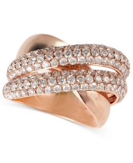 Pave Rose by EFFY 2 Row Diamond Crossover Ring (2 1/5 ct. t.w.) in 14k