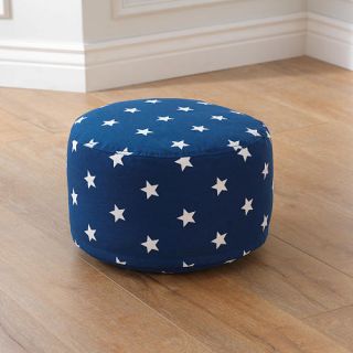 KidKraft Round Pouf   Navy with White Stars    KidKraft