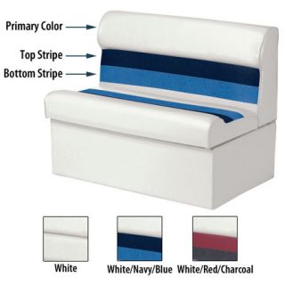Toonmate Deluxe Pontoon 36 Wide Lounge Seat w/Classic Base (no toe kick) White 86790