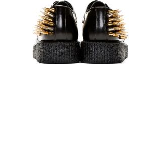 Underground Black Leather Spiked Creepers