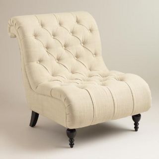 Linen Tufted Devon Slipper Chair