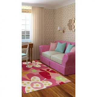 Surya Chic Pastel 4' 10" x 7' Kids Area Rug   Pink   7358139