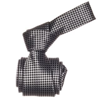 Republic Mens Black and Silver Dotted Microfiber Neck Tie 5ae1a95d