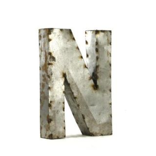 Letter N Metal Wall Art   Small   12W x 18H in.