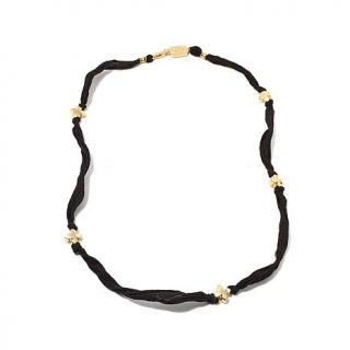 King Baby Jewelry Silk Wrap Goldtone Cross Bracelet   8017472