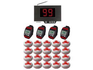 Restaurant Table Calling System with 20 press buttons, 4 watches and 1 number display K