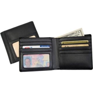 Royce Leather Double ID Hipster Bifold Wallet in Genuine Leather