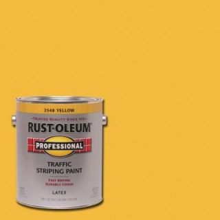 Rust Oleum Professional 1 gal. Yellow Flat Traffic Striping Paint (Case of 2) 2548402