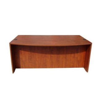Boss Office Products Wood Bow Front Executive Desk Shell